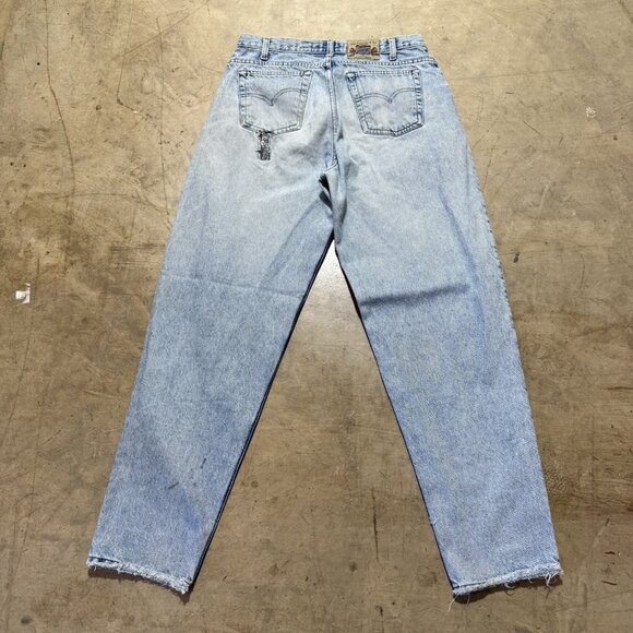 VINTAGE Levis Denim Jeans Mens 33x32 SilverTab 560 Wide Grunge USA 90s Y2K - Picture 2 of 12